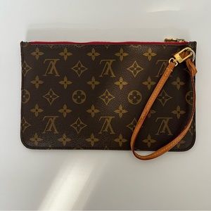 Louis Vuitton Neverfull Pouch Red Interior